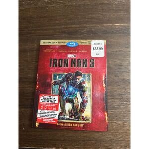 Iron Man 3 Blu-ray 3D Blu-ray DVD Digital Copy Marvel Movie with Slipcover